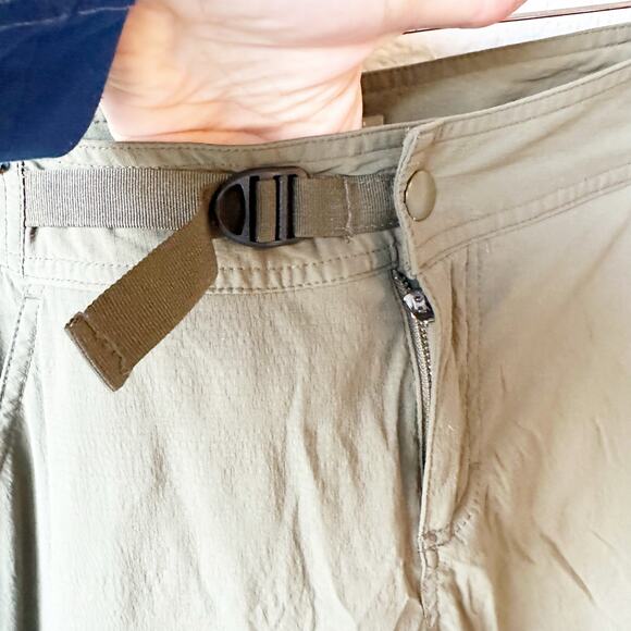 PrAna Jasmine Knicker 3/4 Capri Pants Green W4JASK113 Womens Size 14 Stretch - Picture 7 of 13